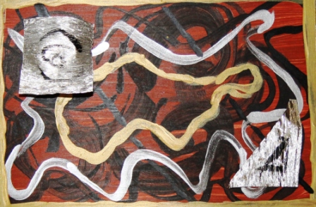 4. ArtTherapy Group Session 7 'Our journey is at an end!' Painting by Abstract Artist Karen Robinson Sept 2014 NB All images are protected by copyright laws.JPG