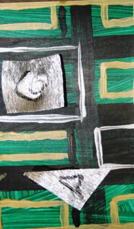7. ArtTherapy Group Session 7 'Our journey is at an end!' Painting by Abstract Artist Karen Robinson Sept 2014 NB All images are protected by copyright laws.JPG