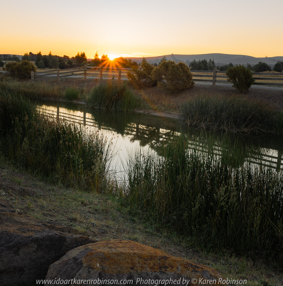 Beveridge, Victoria - Australia 'View from Golf Course' Photographed by Karen Robinson April 2018 Comments: Sunset looking away from Golf Course towards Mountain Range